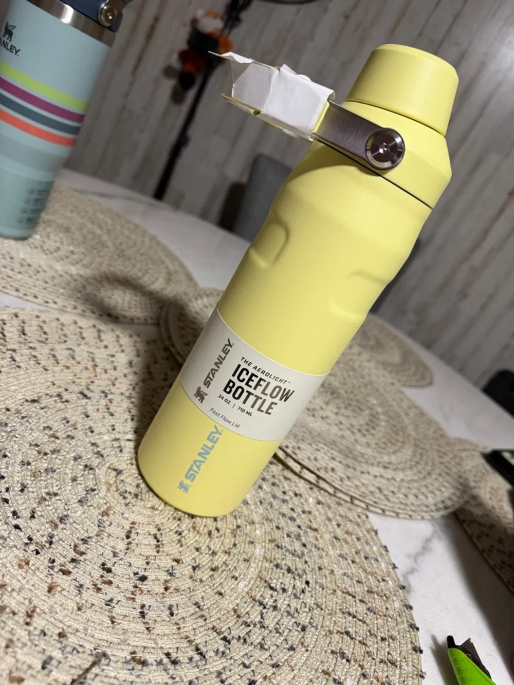 Stanley Pale Yellow Insulated Bottle with Flip-Top - Picture 1 of 5